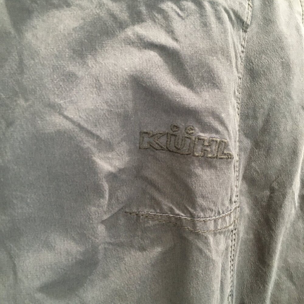 KUHL Gray/Blue'ish Logo Hardware Knee Detailing Activewear Hiking Outdoor Pant - Picture 14 of 14
